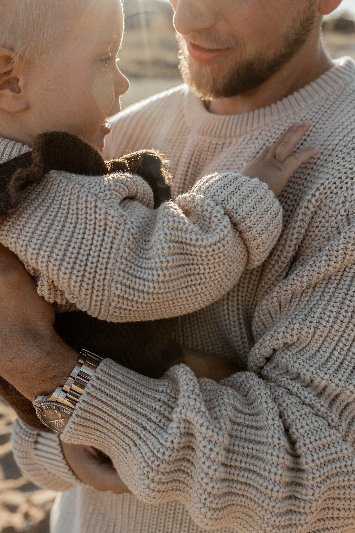 Men Chunky Knit Sweater | Oat - romi.