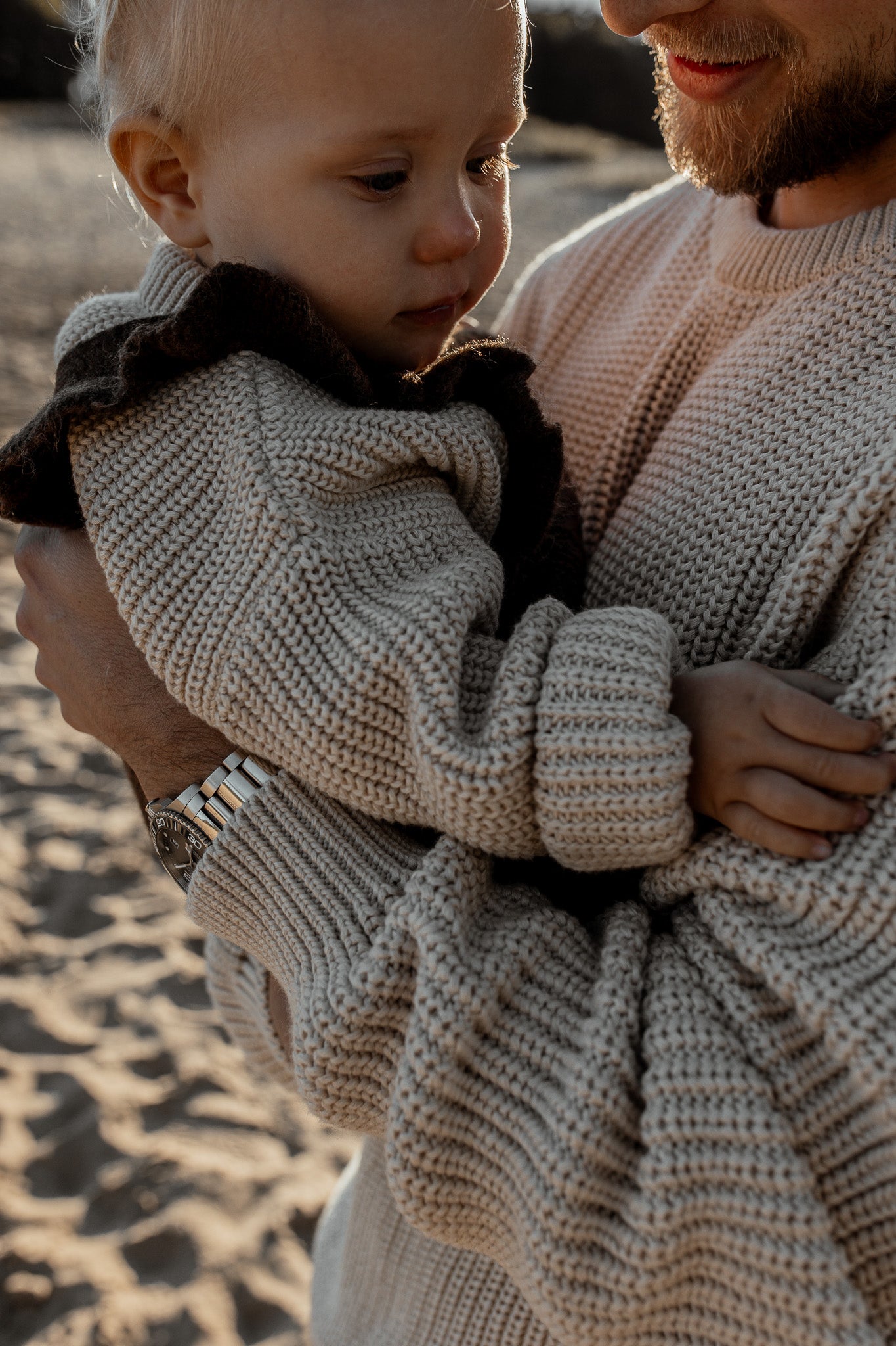 Men Chunky Knit Sweater | Oat - romi.