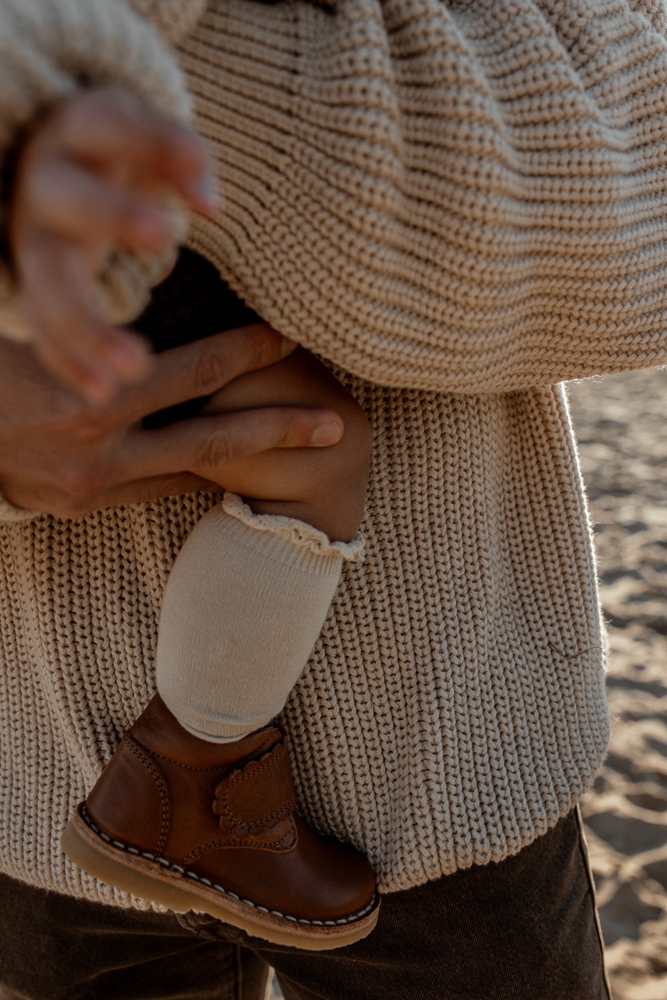 Men Chunky Knit Sweater | Oat - romi.