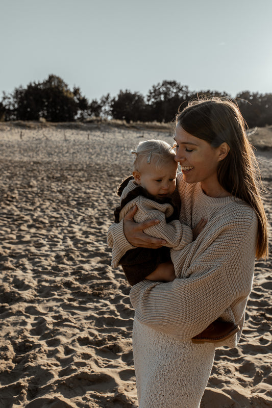 Women Chunky Knit Sweater | Oat - romi.