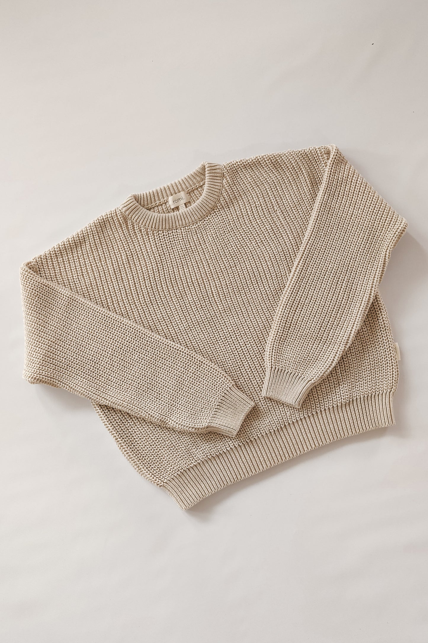 Women Chunky Knit Sweater | Oat - romi.