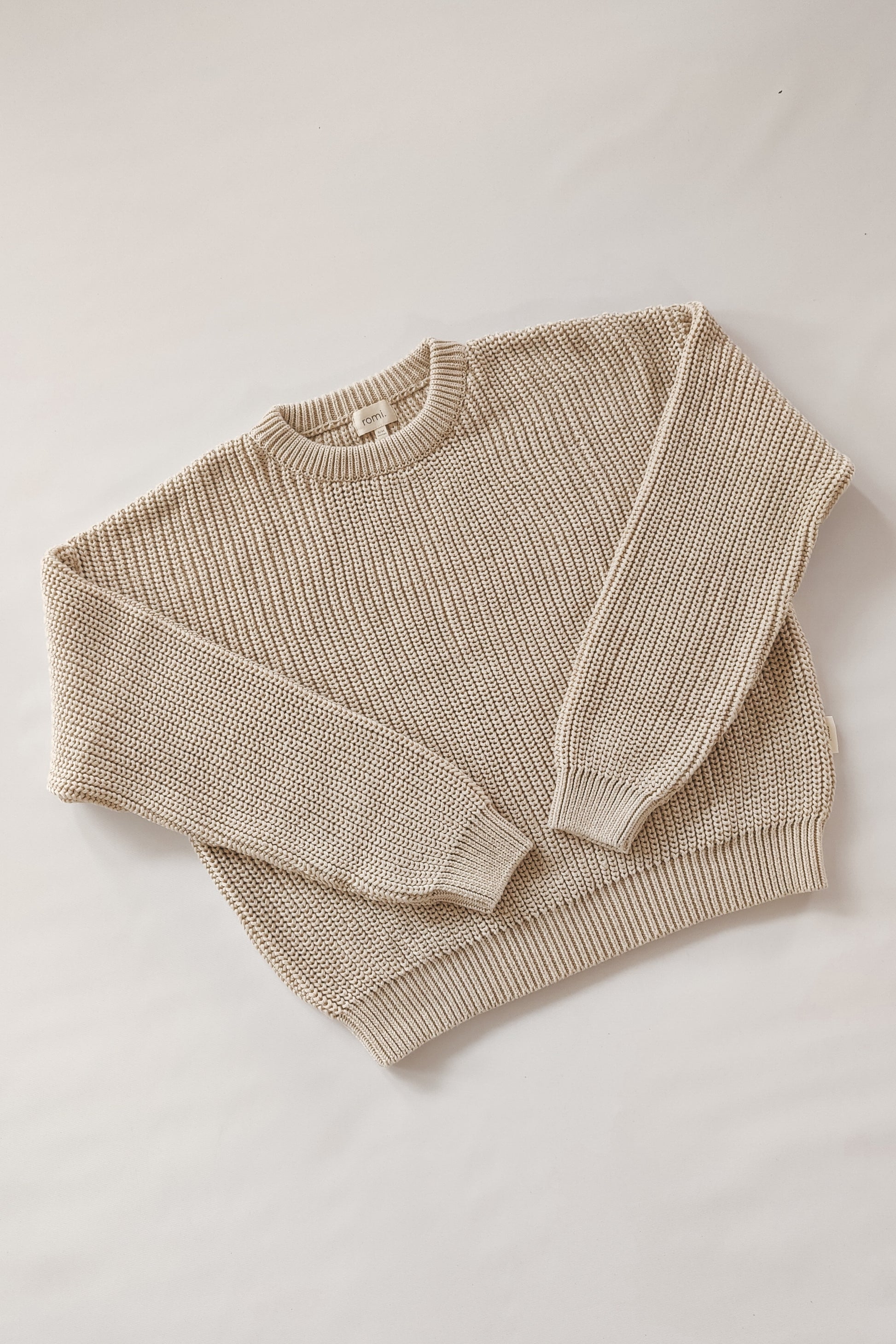 Women Chunky Knit Sweater | Oat - romi.