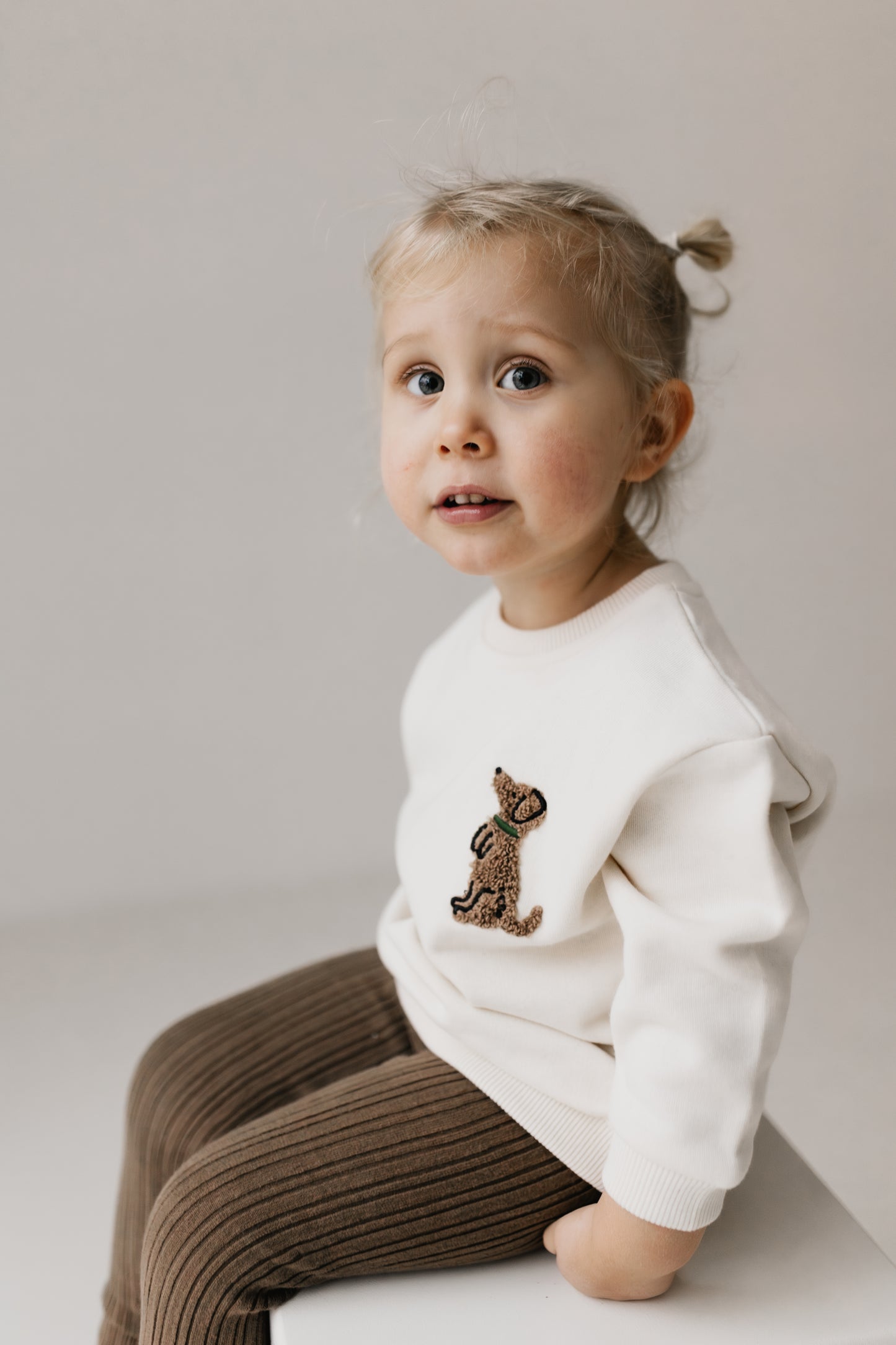 Kids Sweater Puppy | natural - romi.