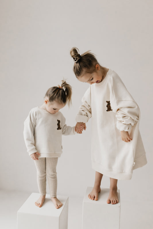 Kids Sweater Puppy | natural - romi.