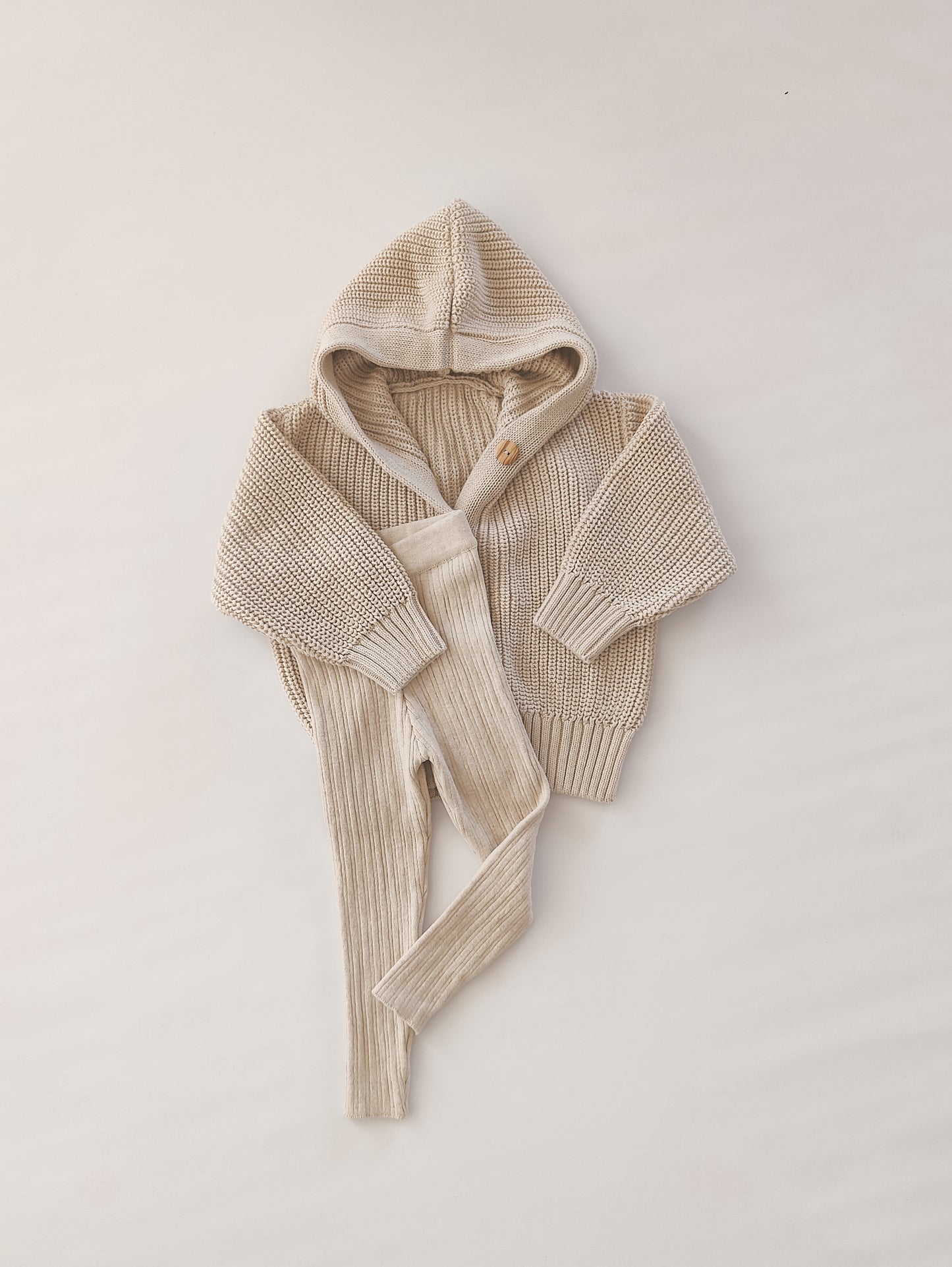 Chunky Knit Cardigan | Oat - romi.