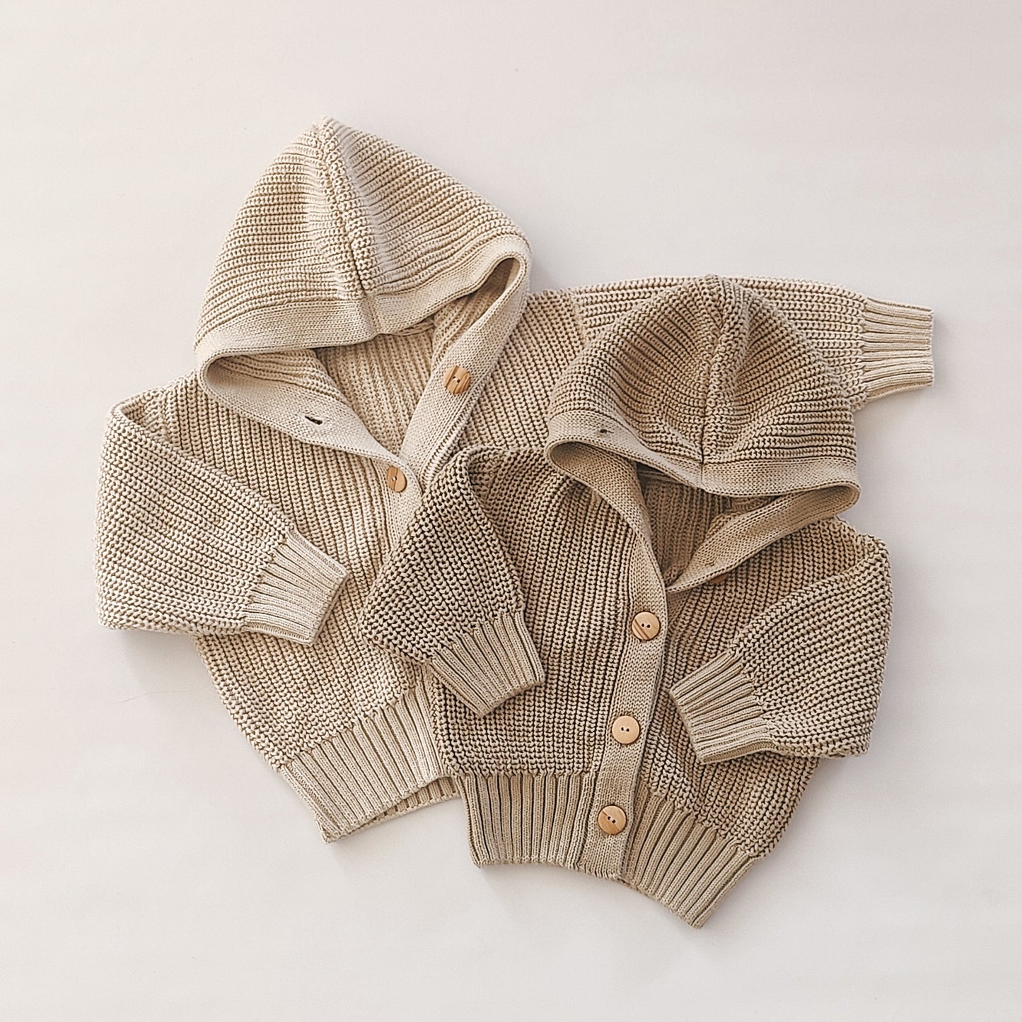 Chunky Knit Cardigan | Oat - romi.