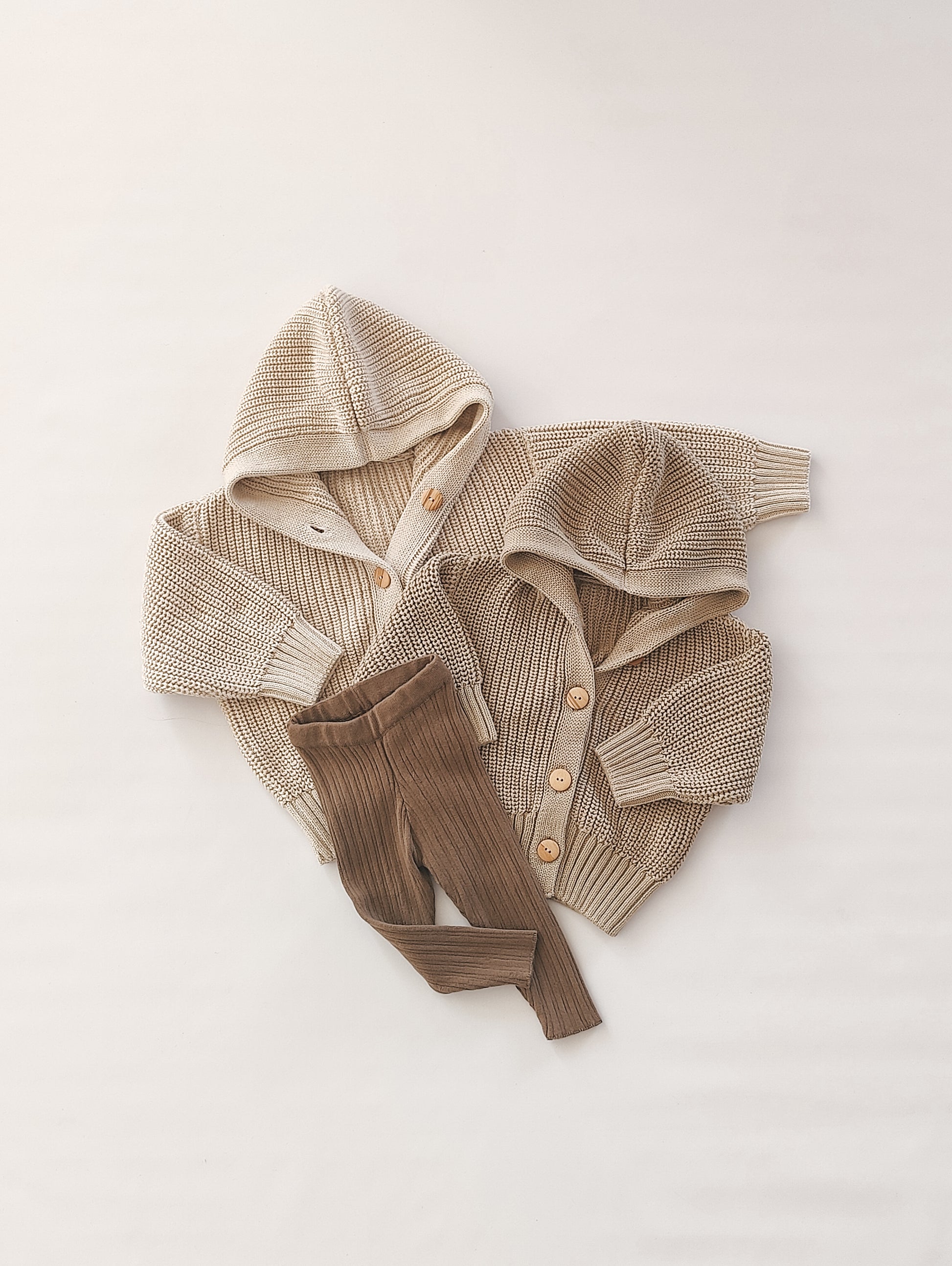 Chunky Knit Cardigan | Sand - romi.