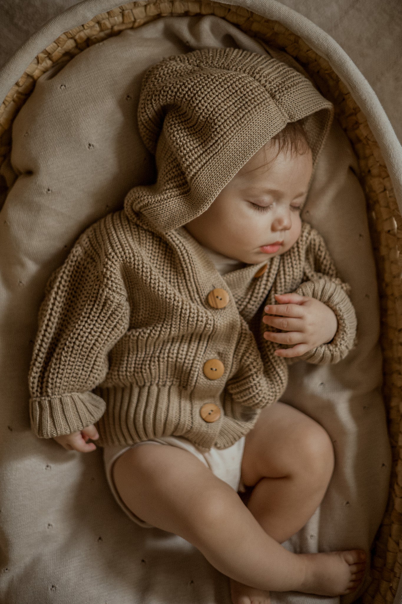 Chunky Knit Cardigan | Sand - romi.