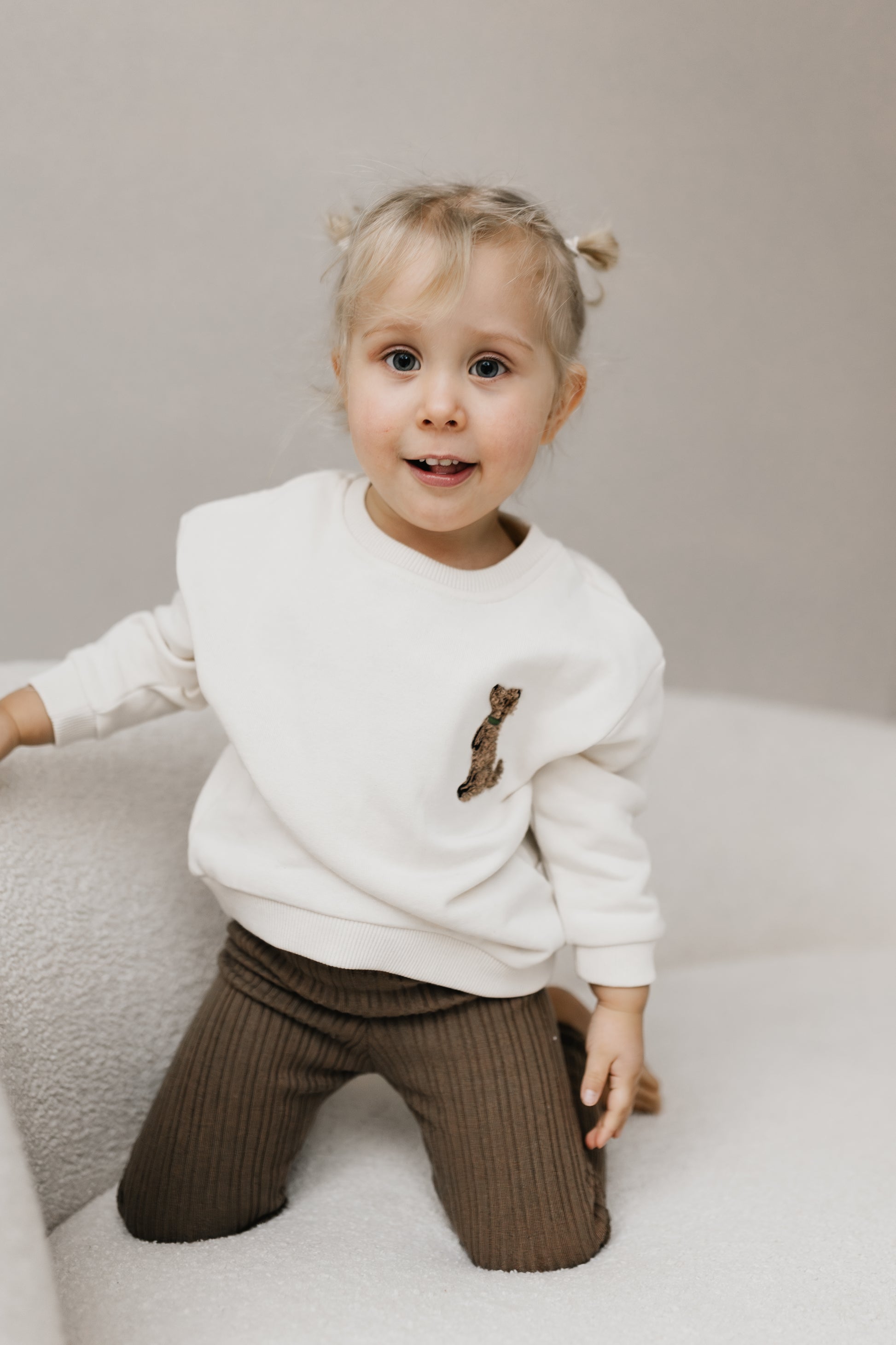 Kids Sweater Puppy | natural - romi.