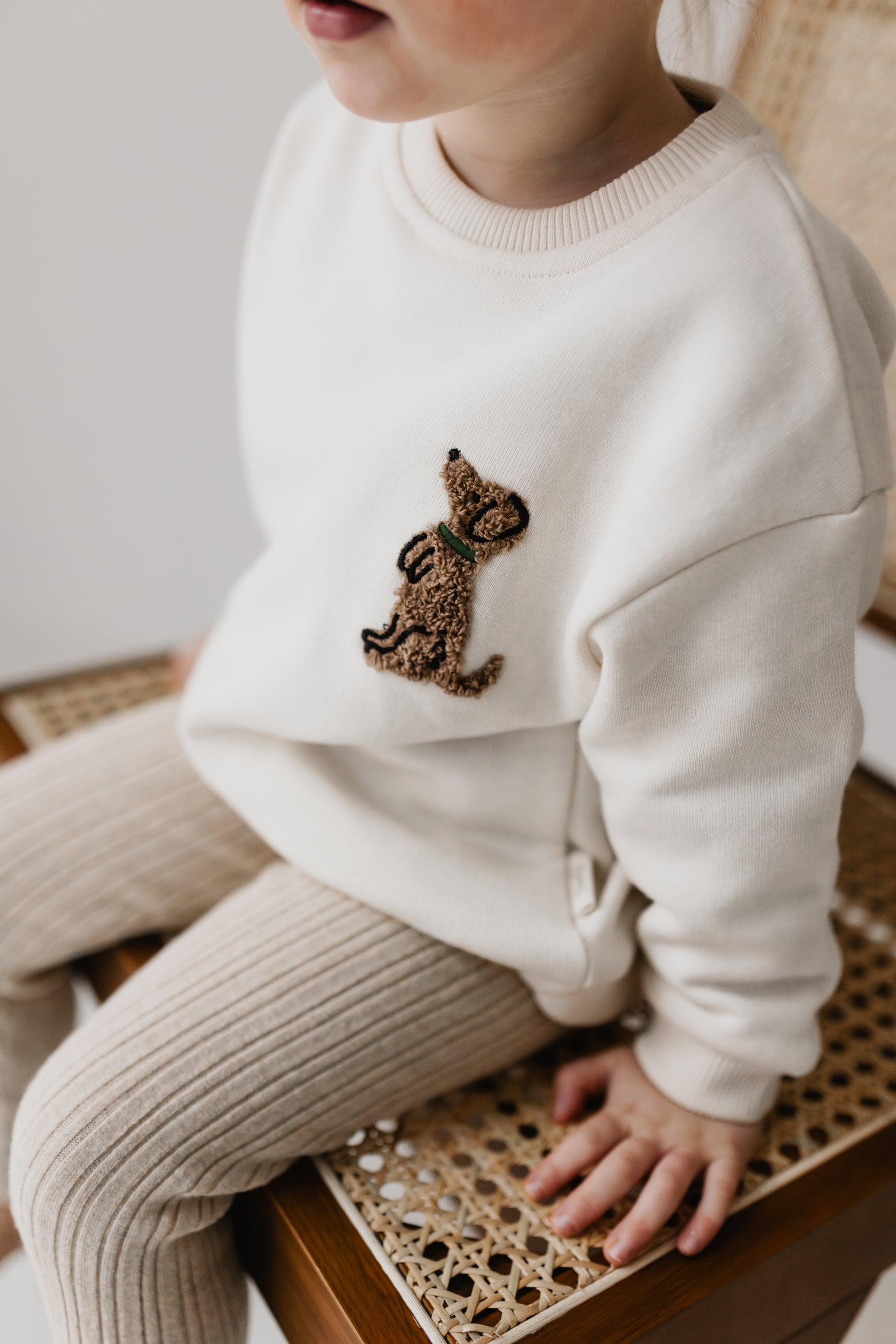 Kids Sweater Puppy | natural - romi.